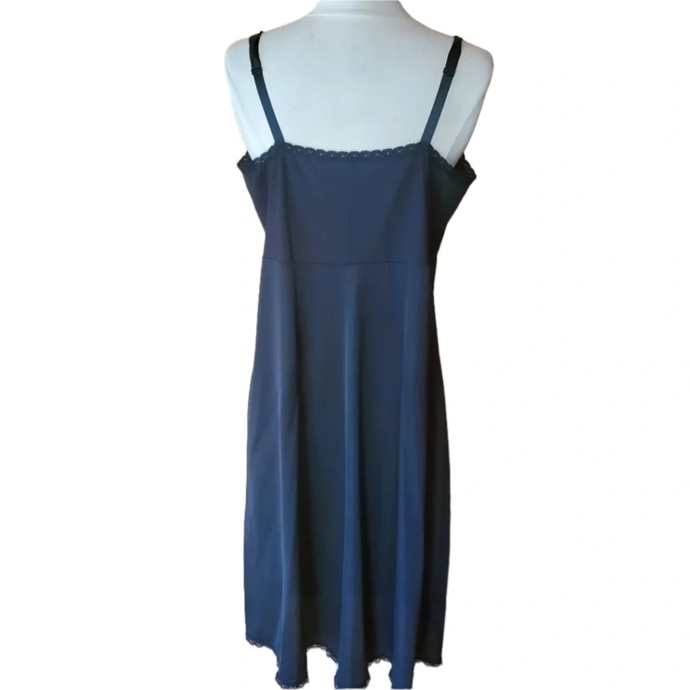 Vintage Shadowline Black Lace Trim‎ Slip/Nightgown - Picture 5 of 6